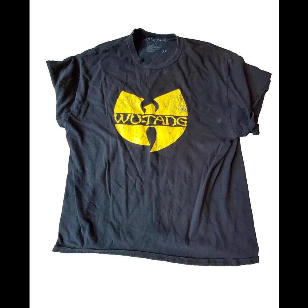 Wu-Tang Men's T-Shirt XL Black Yellow Logo Hip Hop Band Shirt